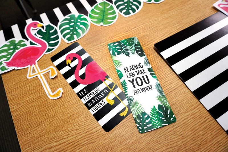 Creative Teaching Press Palm Paradise Flamingo Fun 6" Designer Cut-Outs (10225) - Image 3